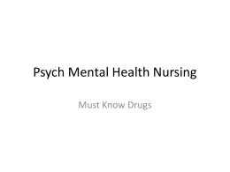 Psych Mental Health Nursing