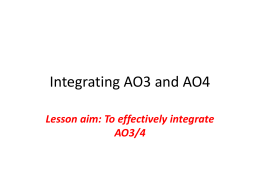 Integrating AO3 and AO4