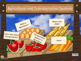 Transportation Systems in Agriculture