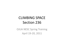 CLIMBING SPACE Section 236 - Oregon Joint Use Association