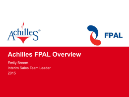 Achilles FPAL Overview