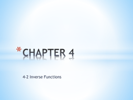 4-2 inverse functions