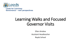 Learning Walks Training for Governors July