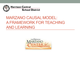 Orientation to the Marzano Framework PPT (9/3/13