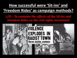 How successful were `Sit-ins` and `Freedom Rides`
