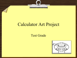 Calculator Art Project
