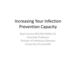 Increasing Your Infection Prevention Capacity
