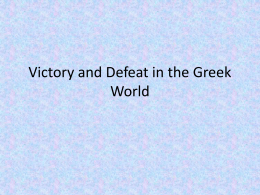 Victory and Defeat in the Greek World