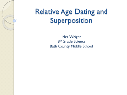 Relative Age Dating and Superposition