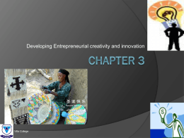 Entrepreneurship – Chapter 3