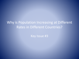 Why is Population Increasing at Different Rates