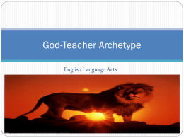 God-Teacher Archetype - Teaching Canadian Literature in