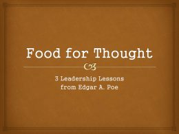 Food for Thought-3 Leadership Lessons from EA Poe