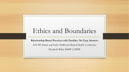 Ethics and Boundaries in Relationship