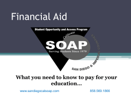 11th Grade Financial Aid - San Diego and Imperial Counties Cal