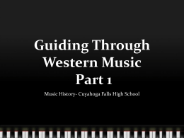 Western Music Scavenger Hunt - Cuyahoga Falls City School District
