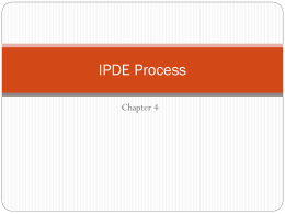 IPDE Process