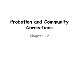 Probation and Community Corrections