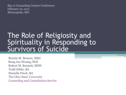 The Role of Religiosity and Spirituality in Responding to Survivors of