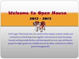 Welcome to Bullard Elementary Open House 2004-2005