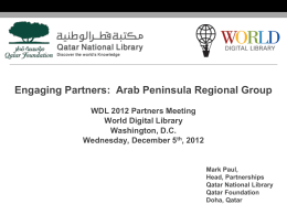 Arab Peninsula Regional Group - World Digital Library Project Site
