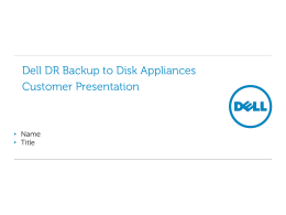 Dell DR4100 disc backup