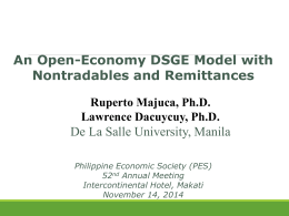 Introduction - Philippine Economic Society