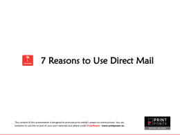 7 Reasons to Use Direct Mail