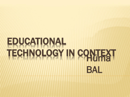 educational technology in context