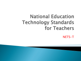 National Education Technology Standards for Teachers