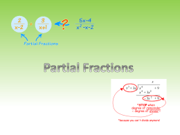 Partial Fractions - The Maths Orchard