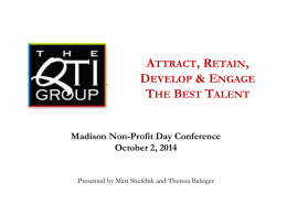 Attract, Retain, Develop, and Engage the Best Talent (Powerpoint)