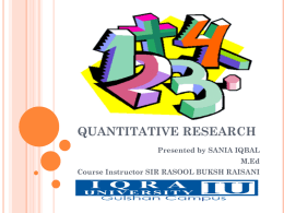 quantitative research
