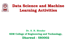 Data Science and Machine Learning Activities