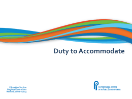 Duty to Accommodate