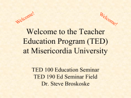Seminar Session 1 - Misericordia University