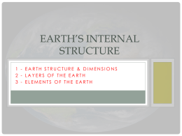 UNIT 5 – Earth`s Internal Structure