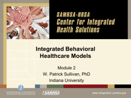 Integrated Behavioral Health Models