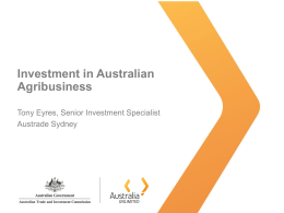 Investment in Australian agribusiness