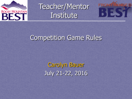 05A – 2016 Denver BEST TMI – Competition Game Rules