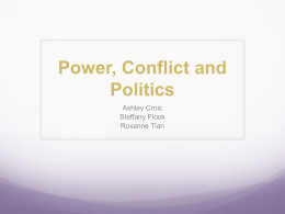 Session Ten - Power, Conflict and Politics