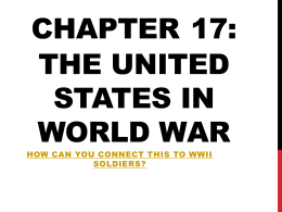 Chapter 17: the united states in world war
