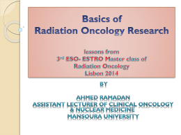 dr.ahmed ramadan Radiation Oncology Research