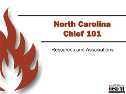 Chief 101 PowerPoint - North Carolina Department of Insurance