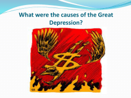What were the causes of the Great Depression?
