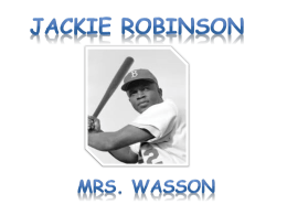Jackie Robinson PowerPoint - Jersey Shore Area School District
