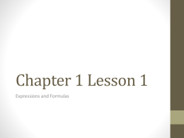 Chapter 1 Lesson 1