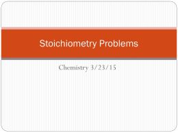 3/23 Mixed Stoichiometry Problems