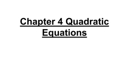 Chapter 4 Notes - Mr Rodgers` Math