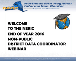 Non-Public 2015-16 End-of-Year District Data Coordinator